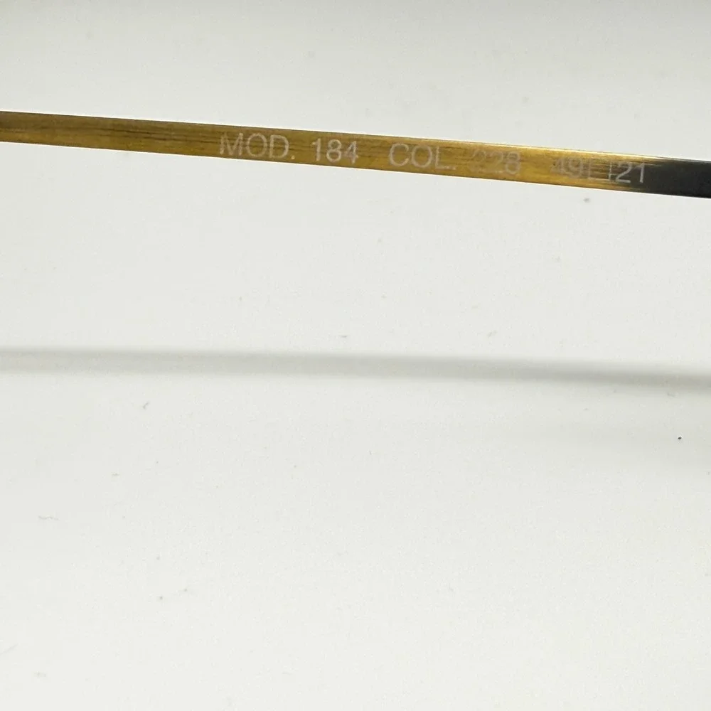Help Glasses Italy Mod 184 Tortoise Gold Oval Eyeglass Frames 49-21 H6482